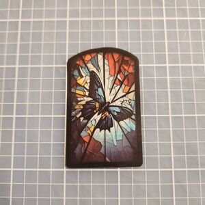 10/$10 Sticker Stained Glass Gothic Witchy Beautiful Details Black Butterfly